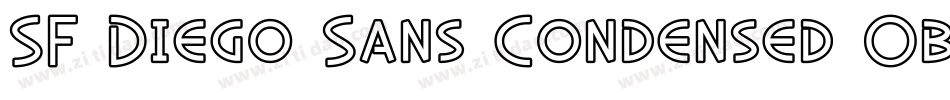 SF Diego Sans Condensed Oblique字体转换